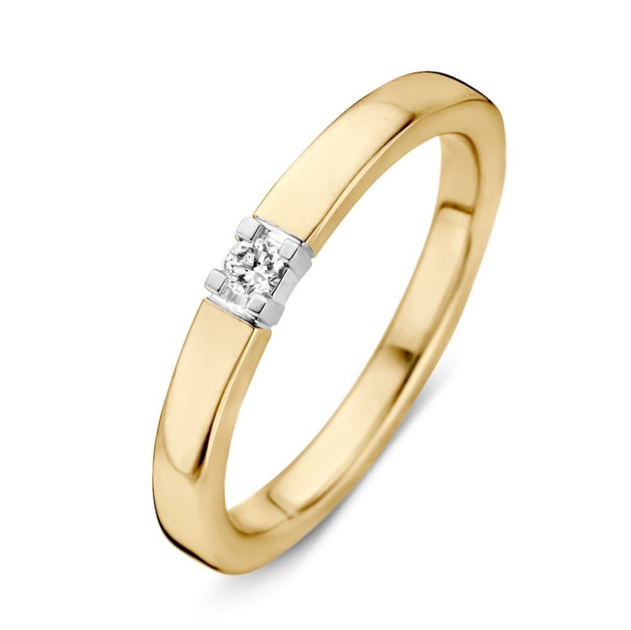 Ringen Excellent Jewelry | Ring Bicolor Briljant 0.05 Crt.