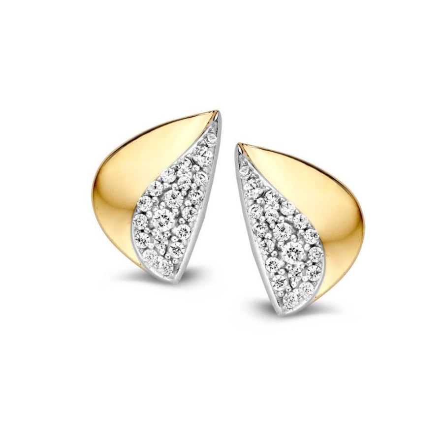 Oorbellen Excellent Jewelry | Oorstekers Bicolor Zirkonia