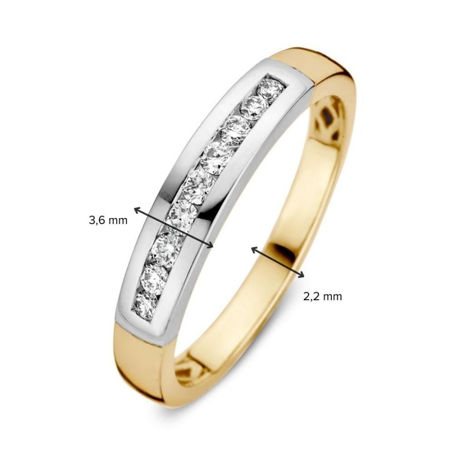 Ringen Excellent Jewelry | Ring Bicolor Briljant 0.20 Crt.