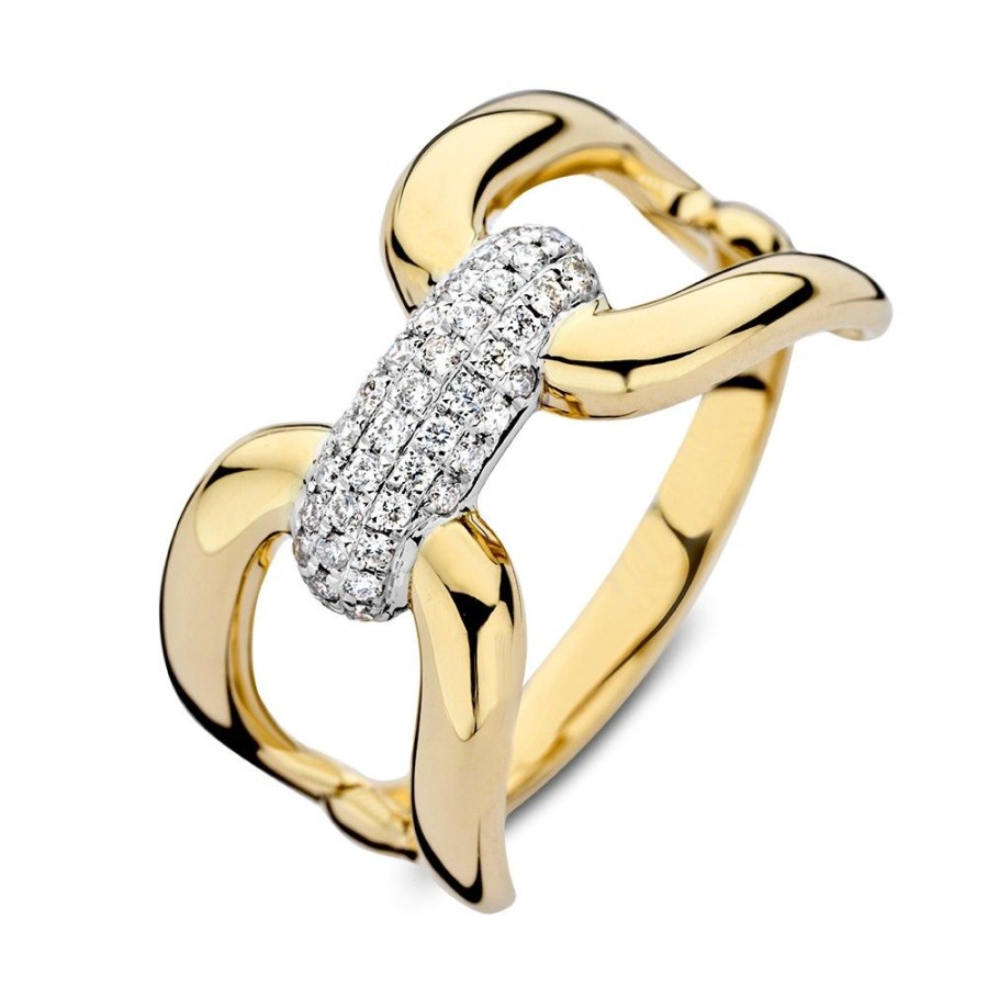 Ringen Excellent Jewelry | Ring Bicolor Briljant 0.22 Crt.