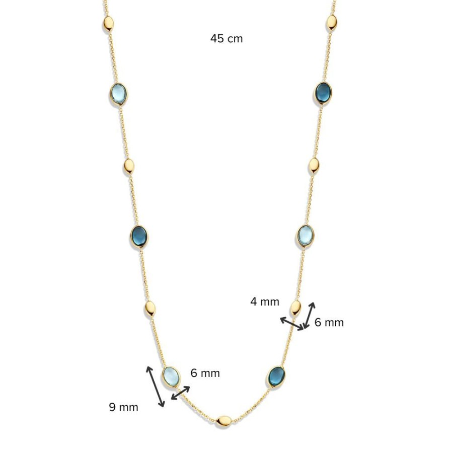 Colliers Excellent Jewelry | Collier Geelgoud Edelsteen