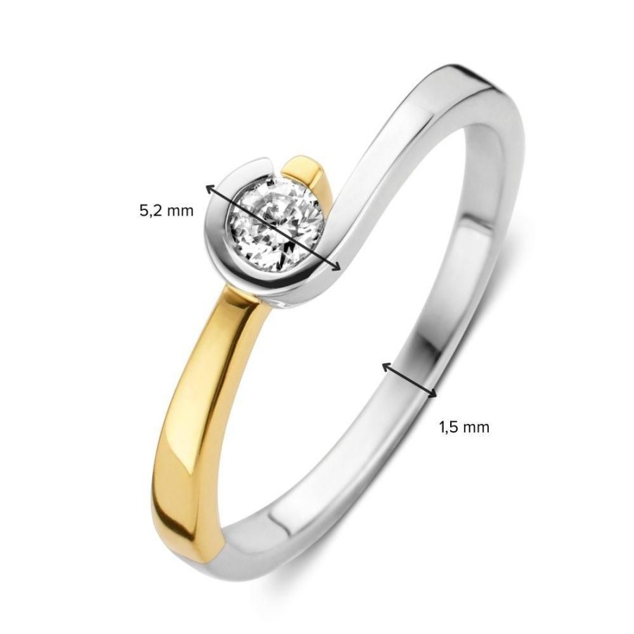 Ringen Excellent Jewelry | Ring Bicolor Zirkonia