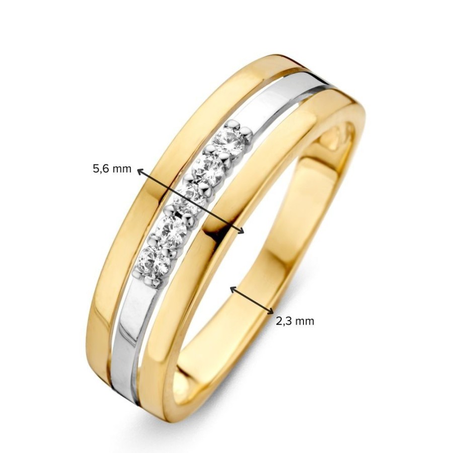 Ringen Excellent Jewelry | Ring Bicolor Zirkonia