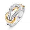 Ringen Excellent Jewelry | Ring Zilver/Goud Zirkonia