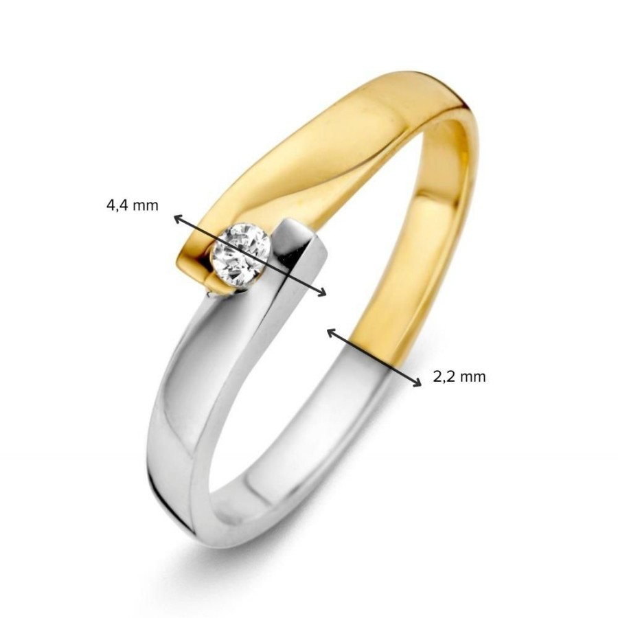 Ringen Excellent Jewelry | Ring Bicolor Zirkonia