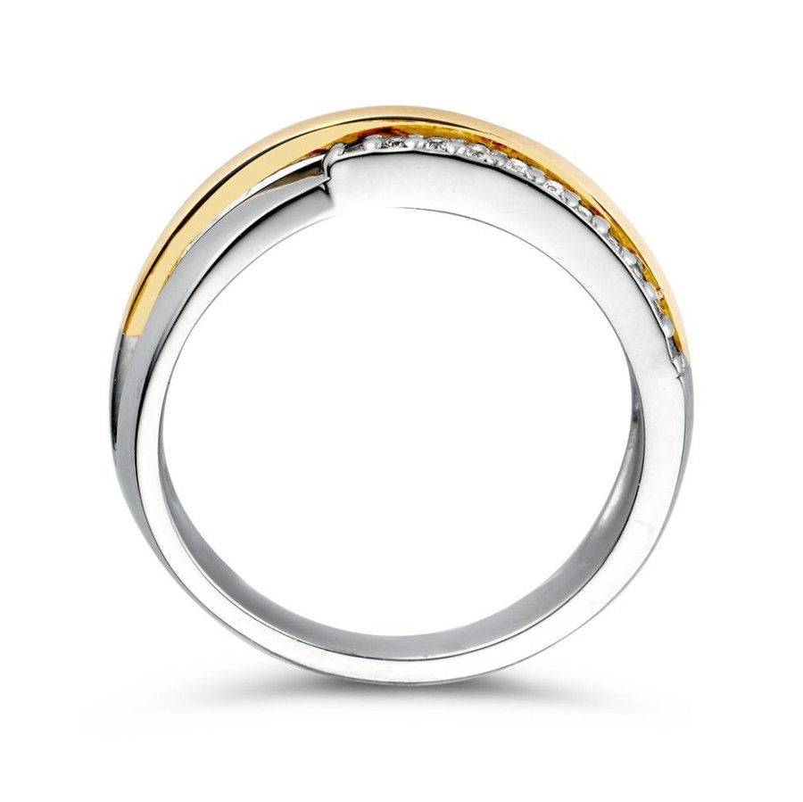 Ringen Excellent Jewelry | Ring Zilver/Goud Zirkonia