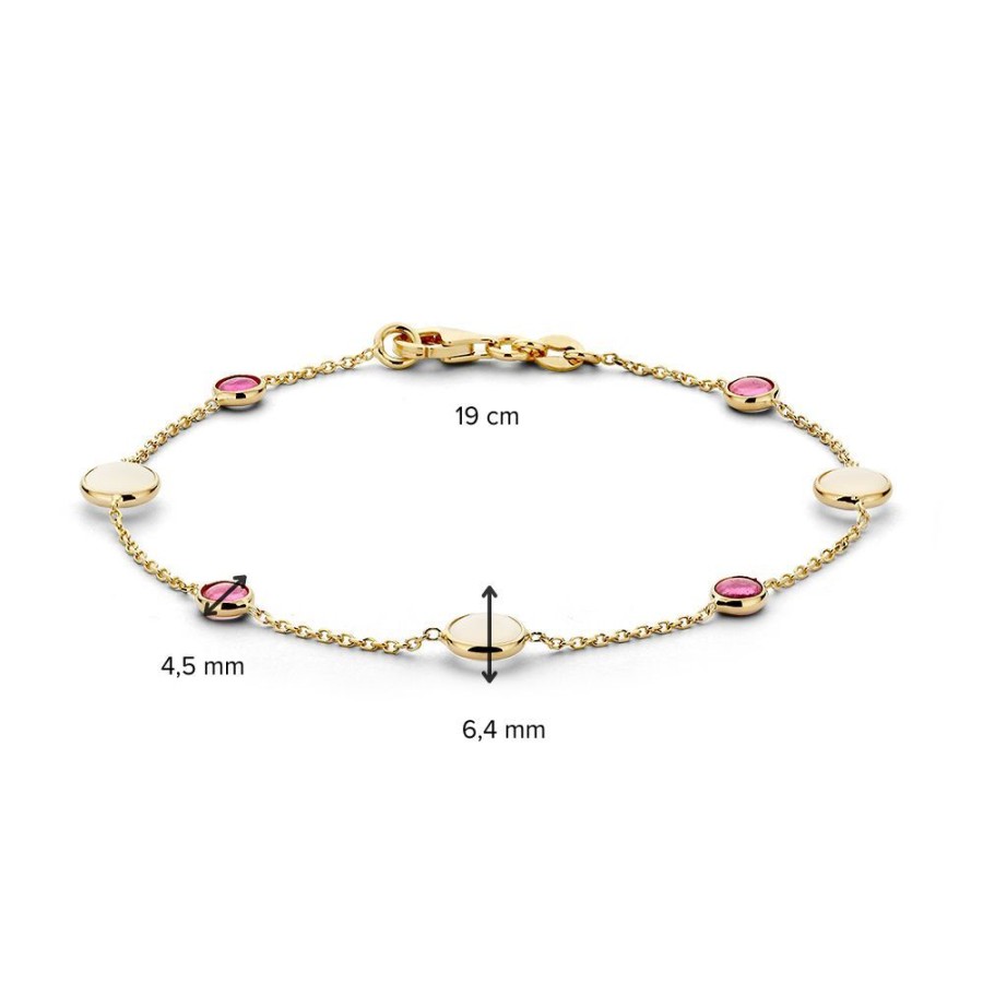 Armbanden Excellent Jewelry | Armband Geelgoud Edelsteen