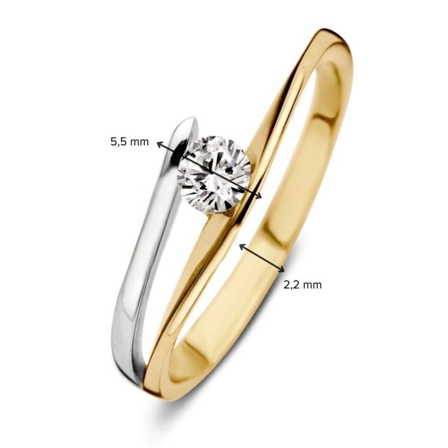 Ringen Excellent Jewelry | Ring Bicolor Zirkonia