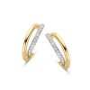 Oorbellen Excellent Jewelry | Oorstekers Bicolor Briljant 0,18 Crt.