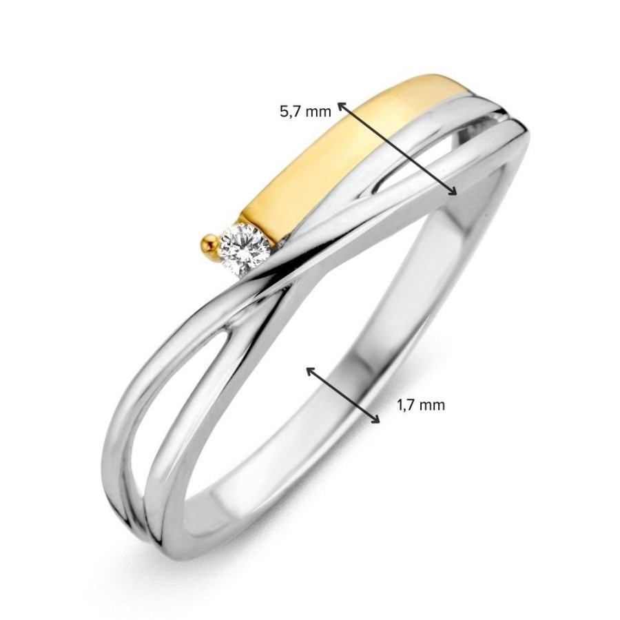 Ringen Excellent Jewelry | Ring Bicolor Briljant 0.03 Crt.