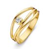 Ringen Excellent Jewelry | Ring Geelgoud Zirkonia