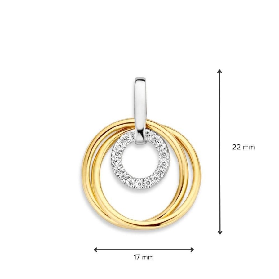 Hangers Excellent Jewelry | Hanger Bicolor Zirkonia