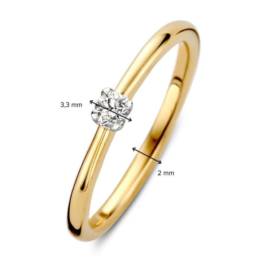 Ringen Excellent Jewelry | Ring Bicolor Briljant 0.11 Crt.