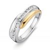 Ringen Excellent Jewelry | Ring Zilver/Goud Zirkonia