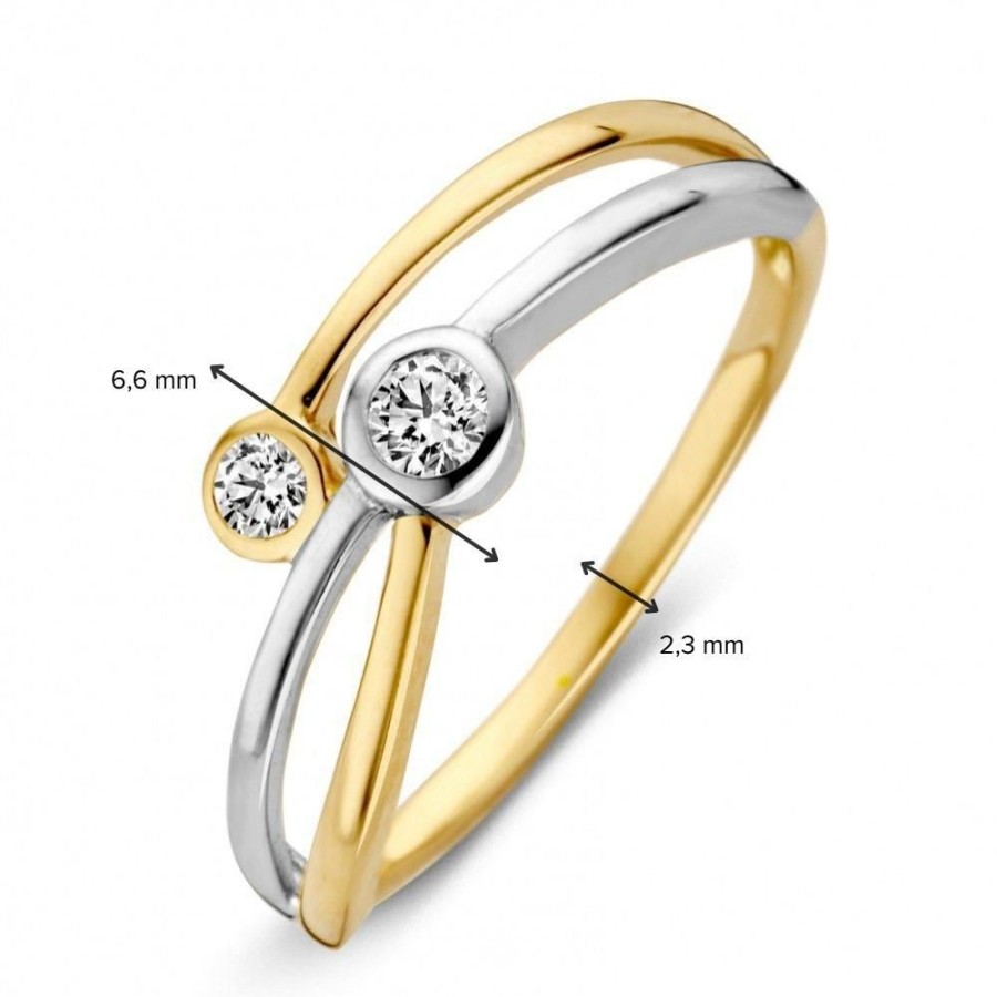 Ringen Excellent Jewelry | Ring Bicolor Zirkonia