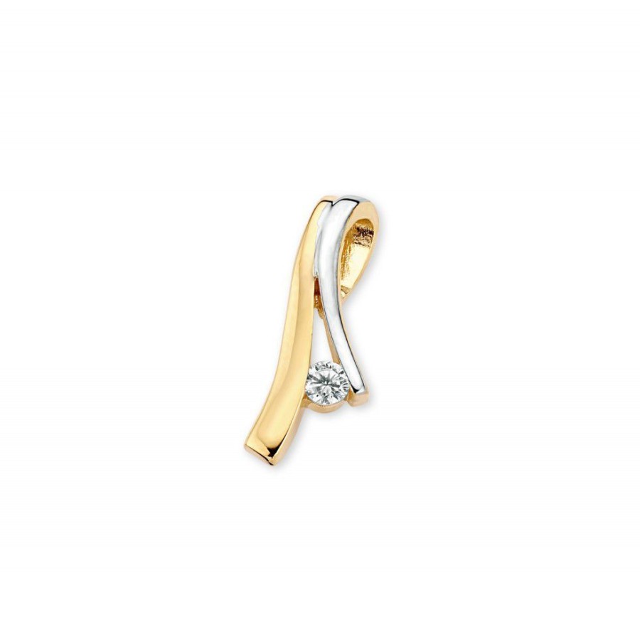 Hangers Excellent Jewelry | Hanger Bicolor Zirkonia