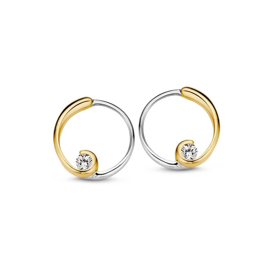 Oorbellen Excellent Jewelry | Oorstekers Bicolor Zirkonia