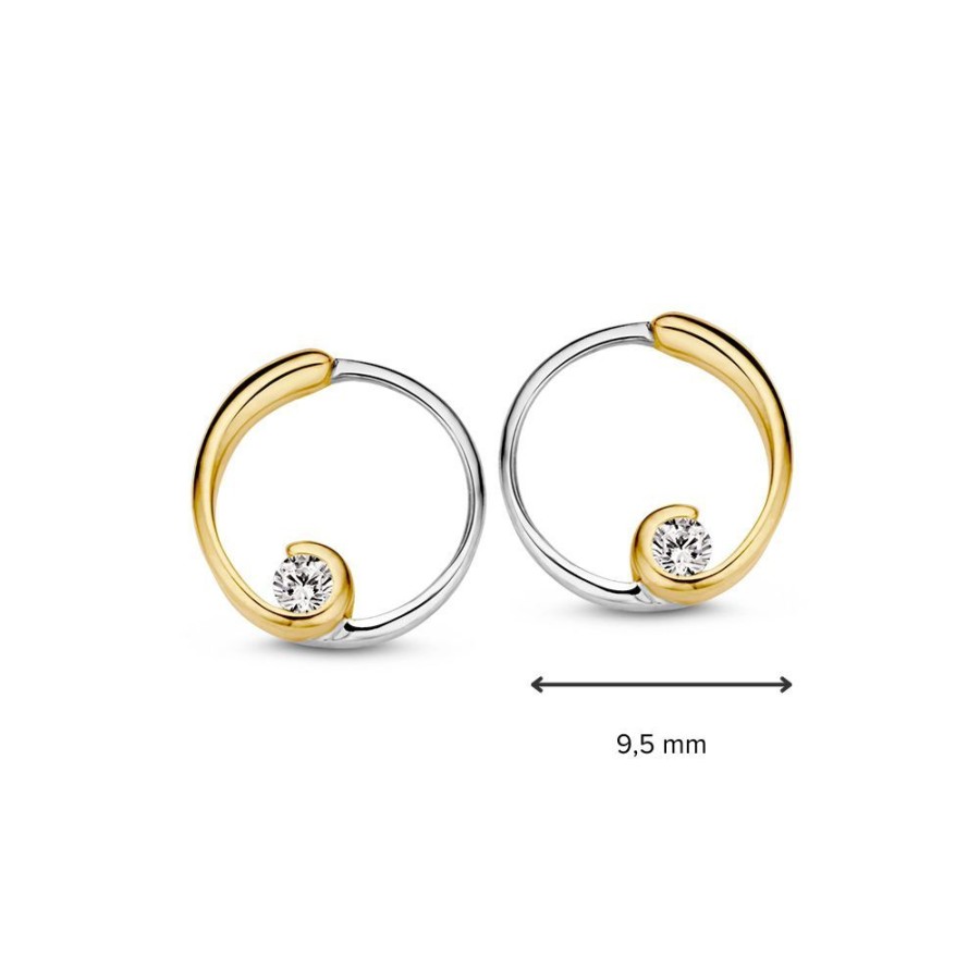 Oorbellen Excellent Jewelry | Oorstekers Bicolor Zirkonia