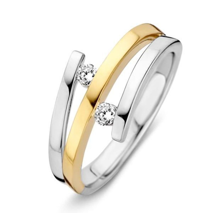 Ringen Excellent Jewelry | Ring Bicolor Briljant 0.12 Crt.