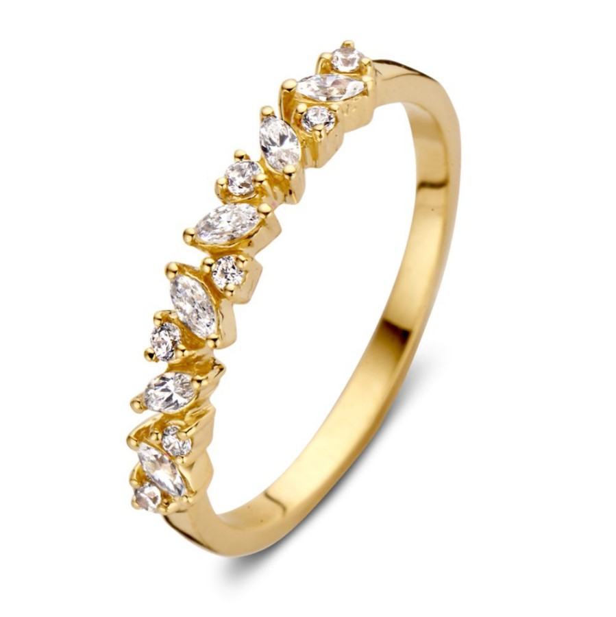 Ringen Excellent Jewelry | Ring Geelgoud Zirkonia