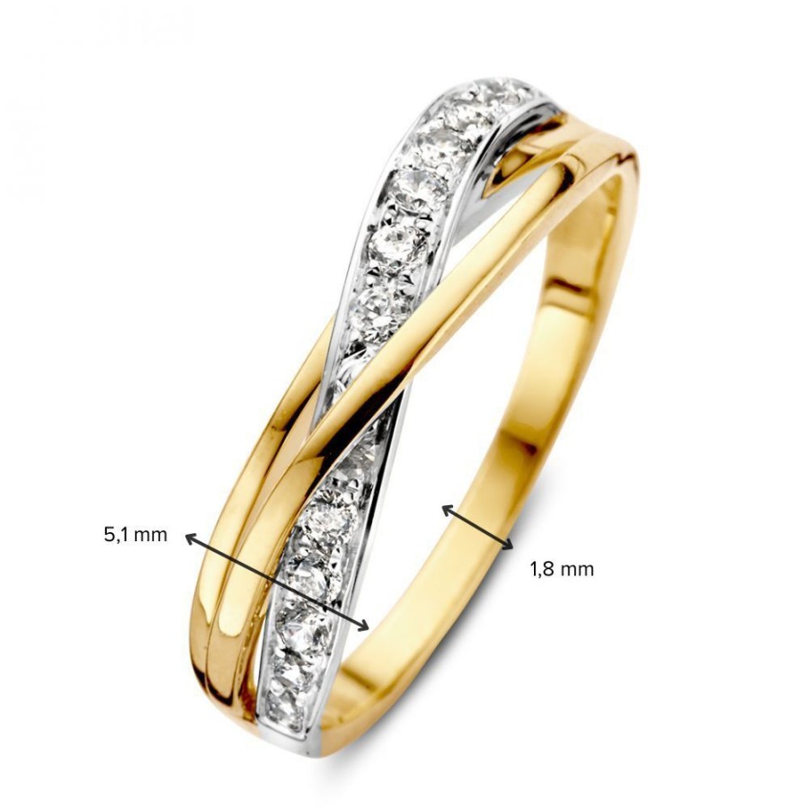 Ringen Excellent Jewelry | Ring Bicolor Zirkonia