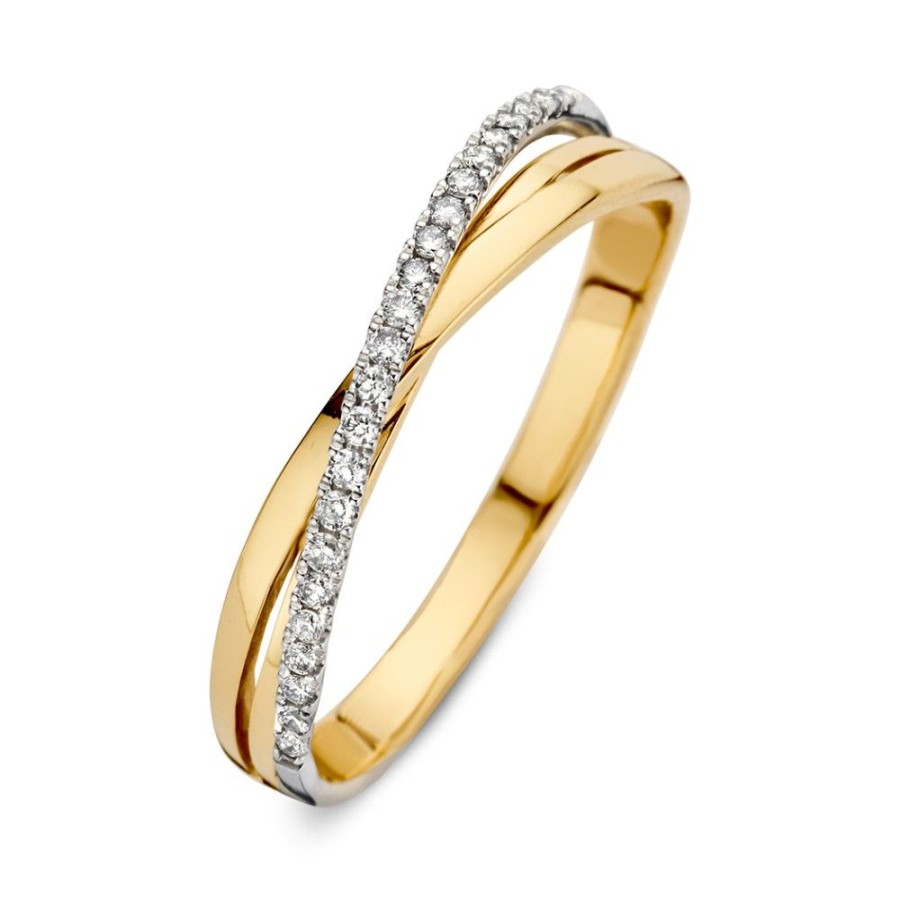 Ringen Excellent Jewelry | Ring Bicolor Briljant 0.11 Crt.