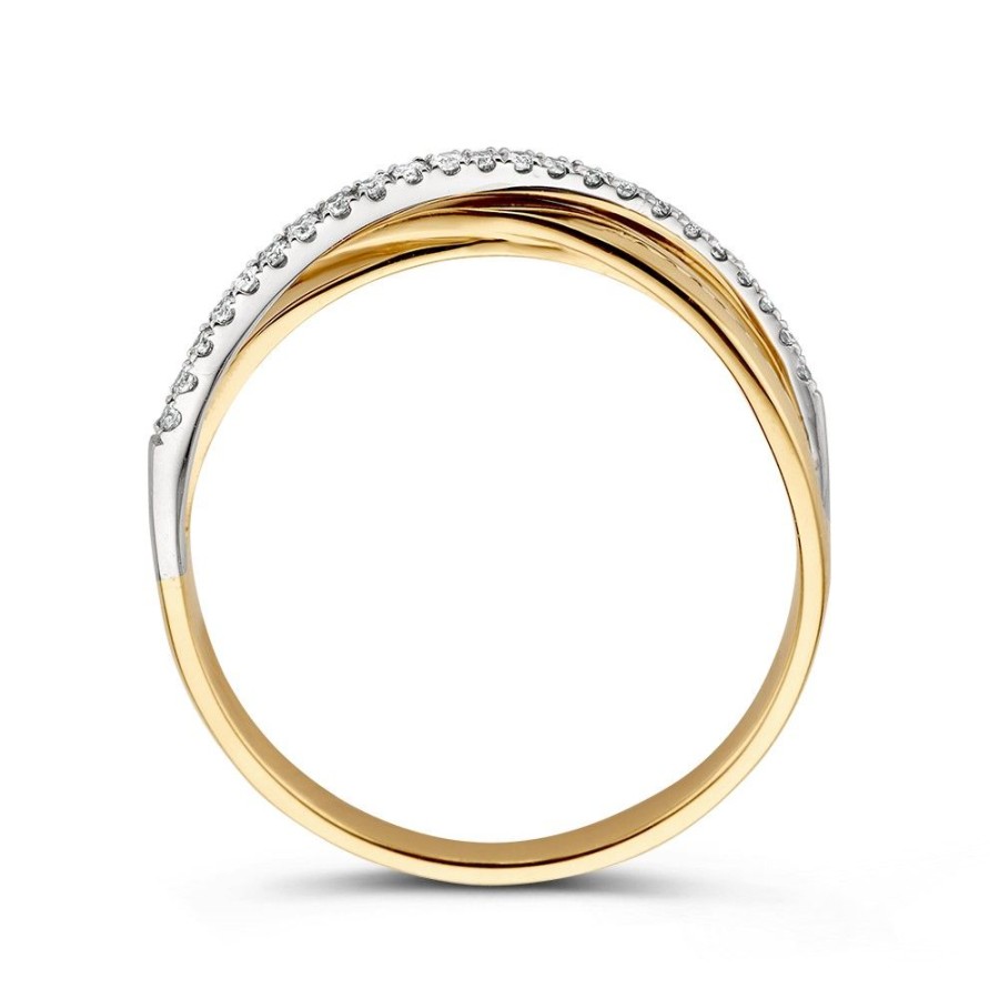 Ringen Excellent Jewelry | Ring Bicolor Briljant 0.11 Crt.