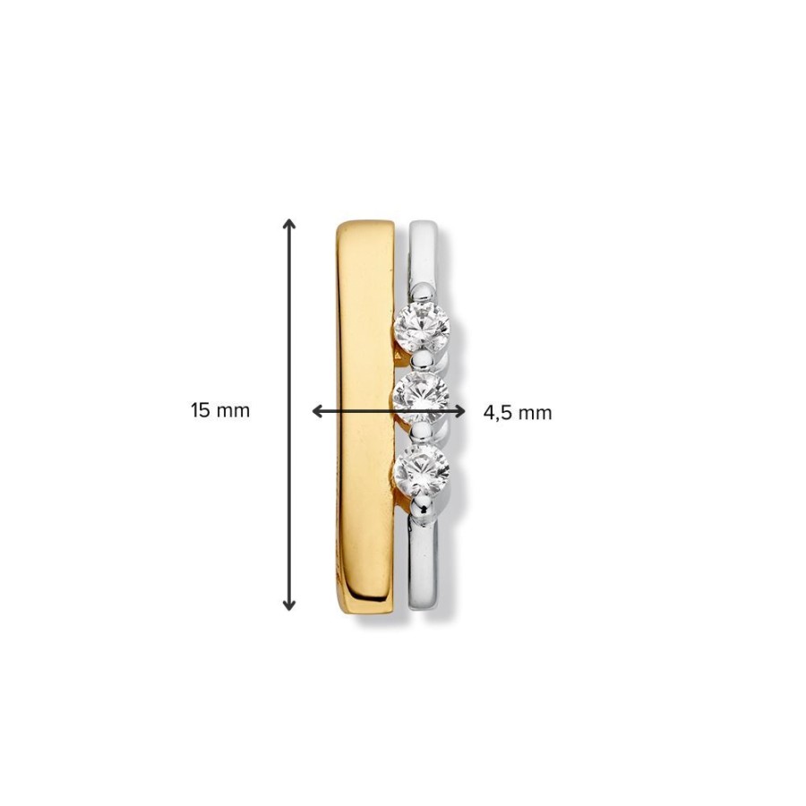 Hangers Excellent Jewelry | Hanger Bicolor Zirkonia