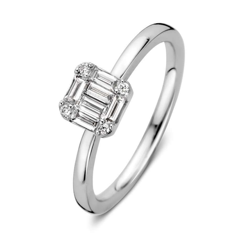 Ringen Excellent Jewelry | Ring Witgoud Diamant 0.29 Crt.