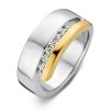 Ringen Excellent Jewelry | Ring Zilver/Goud Zirkonia