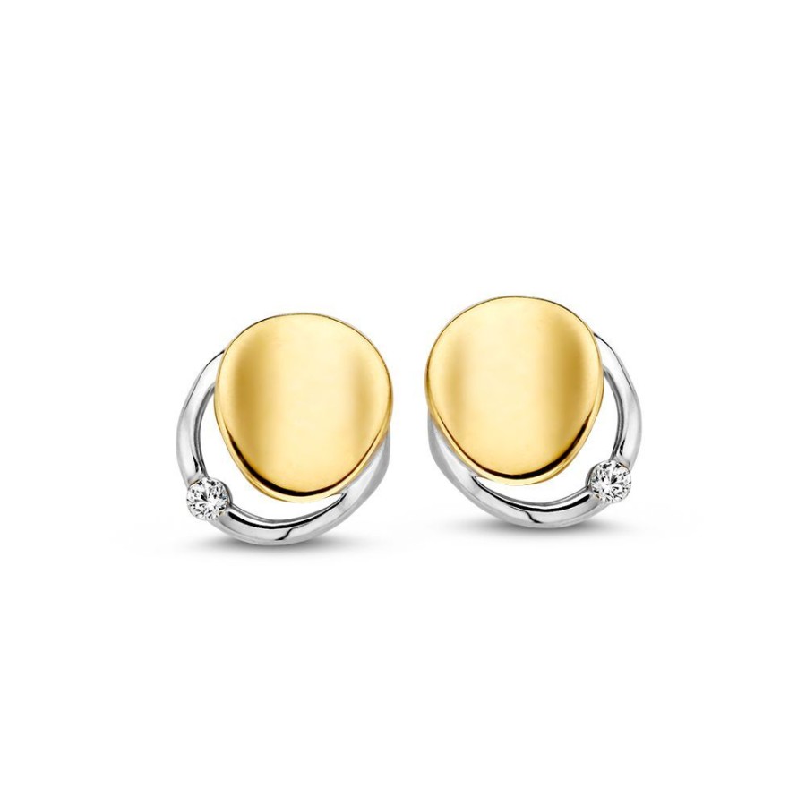 Oorbellen Excellent Jewelry | Oorstekers Bicolor Zirkonia