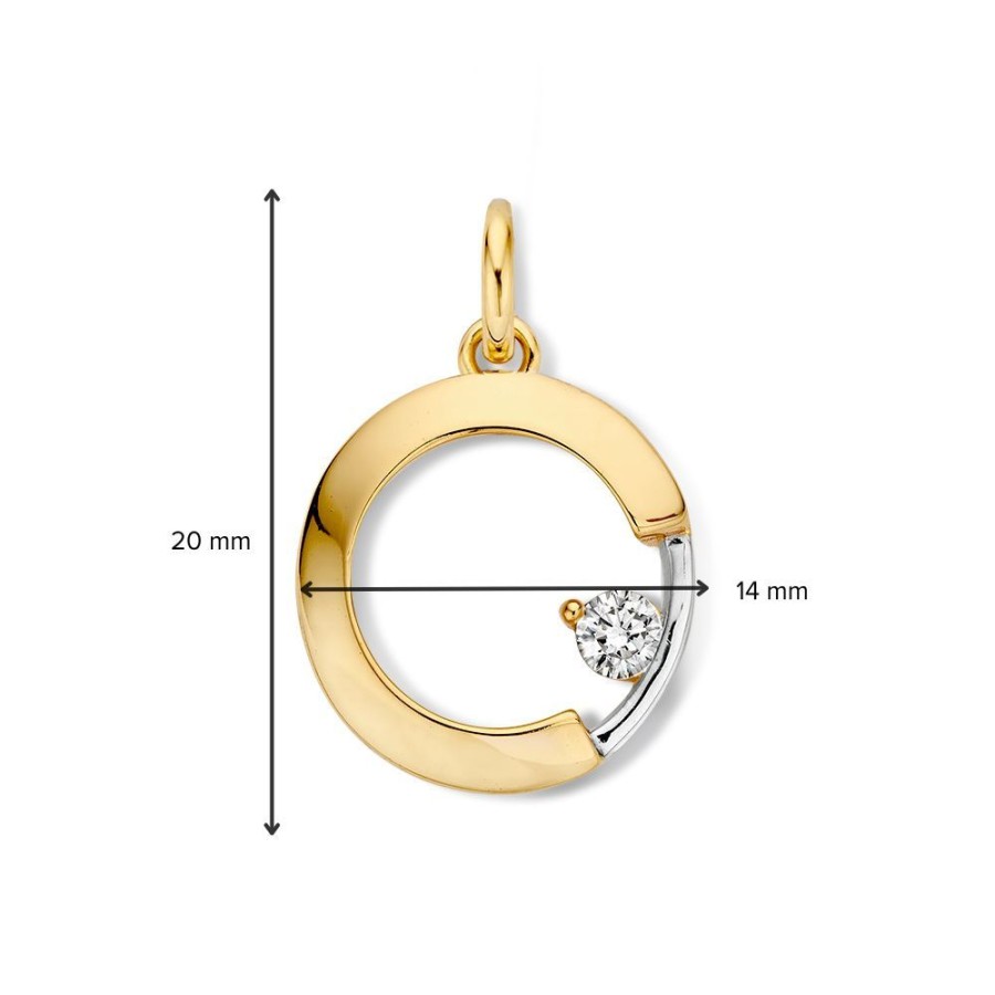 Hangers Excellent Jewelry | Hanger Bicolor Zirkonia