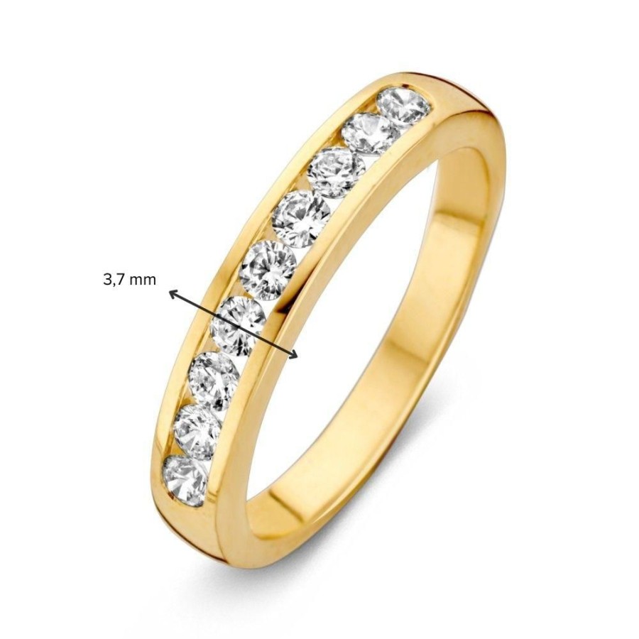 Ringen Excellent Jewelry | Ring Geelgoud Zirkonia