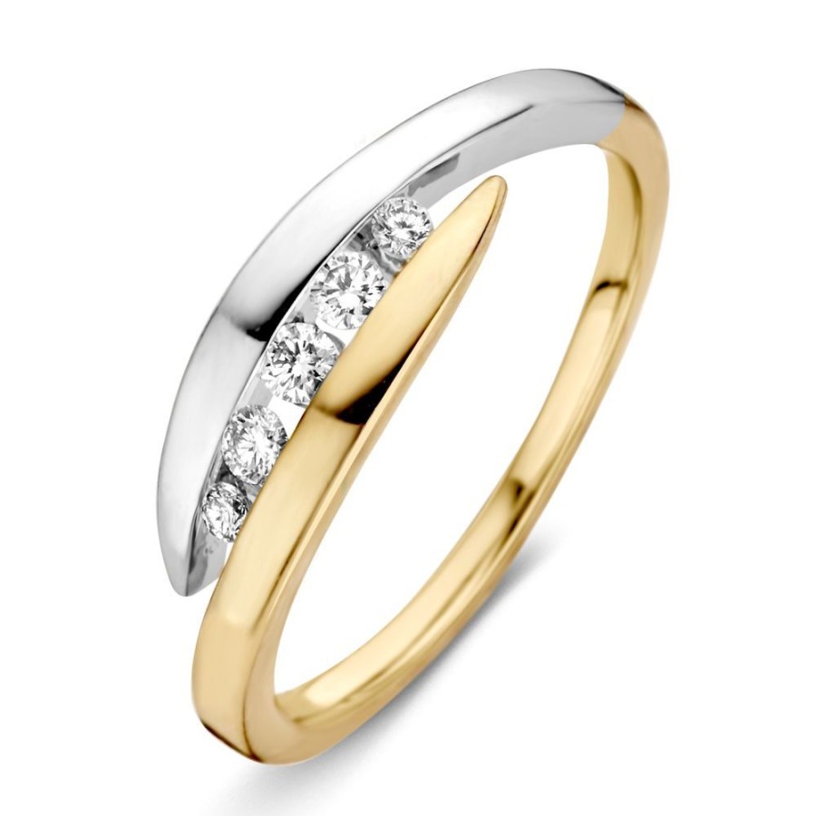 Ringen Excellent Jewelry | Ring Bicolor Briljant 0.16 Crt.