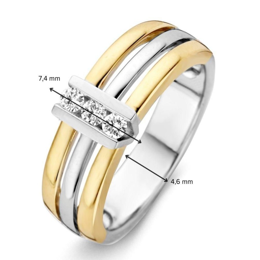 Ringen Excellent Jewelry | Ring Bicolor Briljant 0.15 Crt.