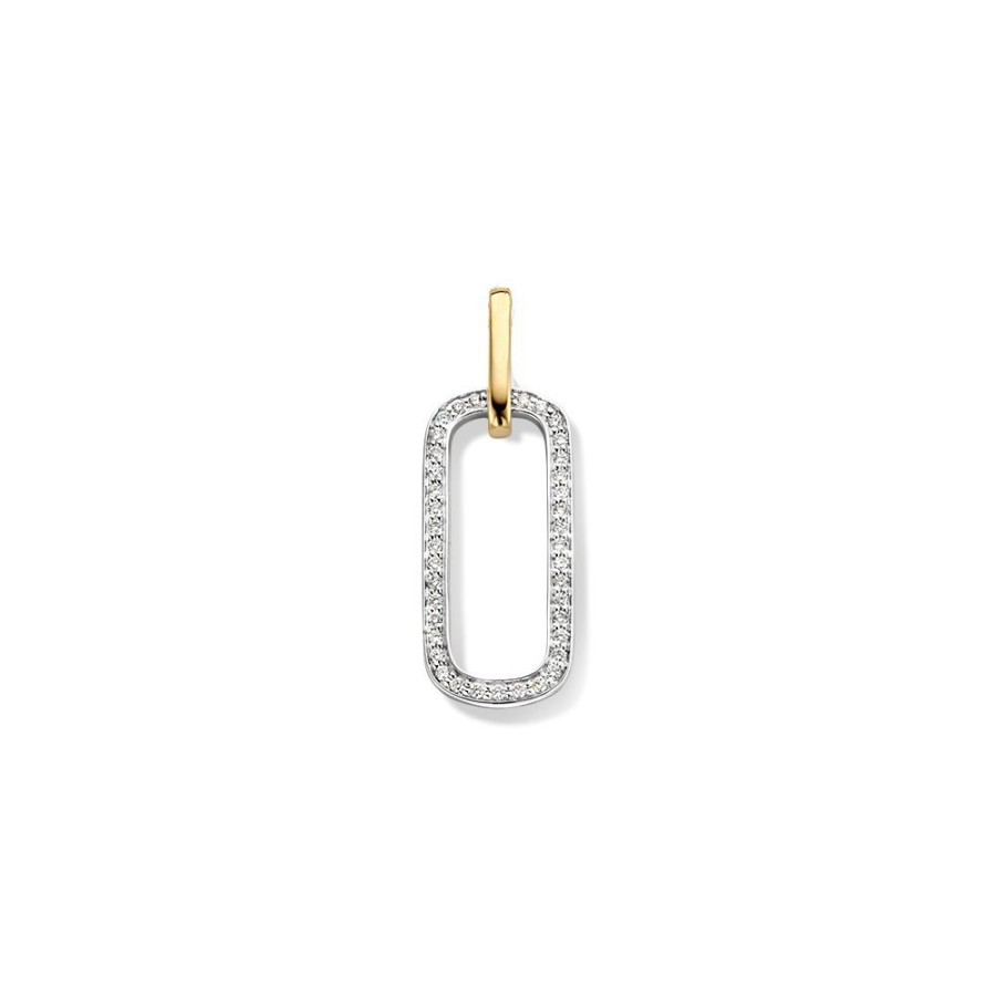 Hangers Excellent Jewelry | Hanger Bicolor Briljant 0,14 Crt.