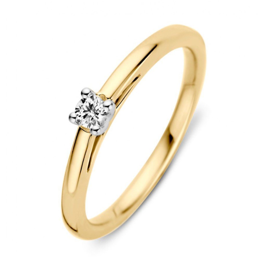 Ringen Excellent Jewelry | Ring Bicolor Briljant 0.10 Crt.