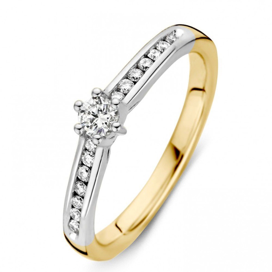 Ringen Excellent Jewelry | Ring Bicolor Briljant 0.30 Crt.