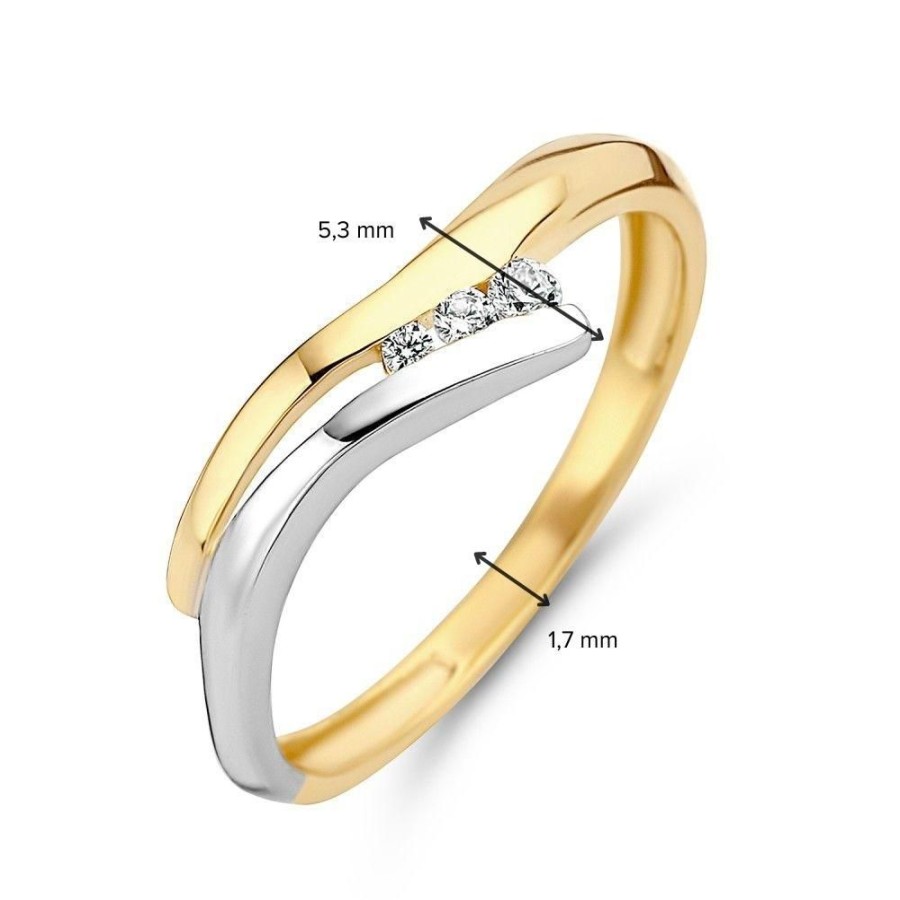 Ringen Excellent Jewelry | Ring Bicolor Zirkonia