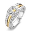 Ringen Excellent Jewelry | Ring Zilver/Goud Zirkonia