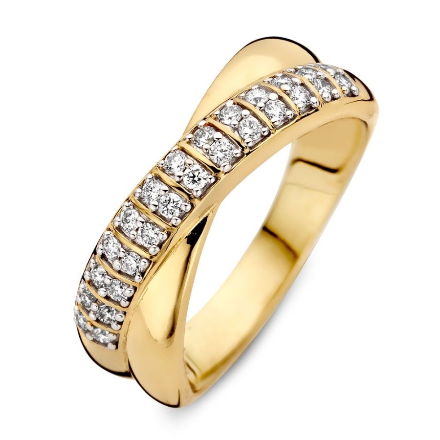 Ringen Excellent Jewelry | Ring Geelgoud Briljant 0.25 Crt.