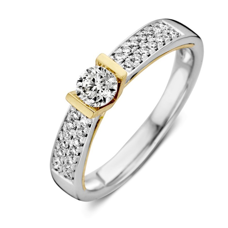 Ringen Excellent Jewelry | Ring Bicolor Briljant 0.52 Crt.